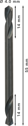 Bosch PRO Metal HSS-G Doppelbohrer 4 mm.
