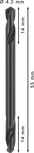 Bosch PRO Metal HSS-G Doppelbohrer 4,2 mm.