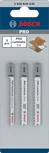 Bosch PRO Laminat-Set U-Schaft-Stichsägeblätter 3-teilig.