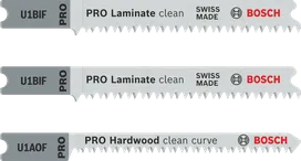 Bosch PRO Laminat-Set U-Schaft-Stichsägeblätter 3-teilig.