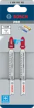 Bosch PRO Plastics PMMA Clean T102BF Stichsägeblätter 2er-Pack.