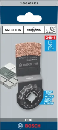 Bosch PRO AIZ 32 RT5 Multitool-Klinge 2,5 x 32 mm.