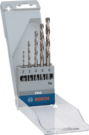 Bosch PRO Metal HSS-G Sechskant-Spiralbohrer-Set 5-tlg.