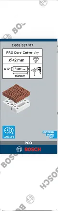 Bosch PRO Kernbohrer trocken 42×150 mm.
