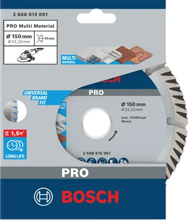 Bosch PRO Multi Material Diamantscheibe 150×22,23 mm.