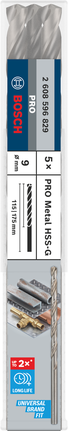 Bosch PRO Metal HSS-G 9mm langer Spiralbohrer-Satz.