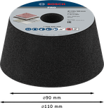 Bosch PRO Stone Kegeltopfscheibe G30 zum Schleifen.