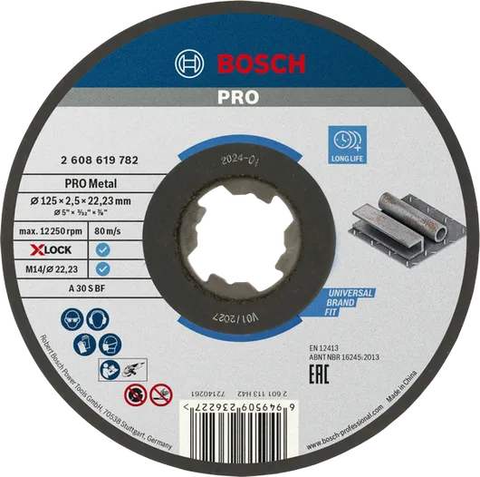 Bosch PRO Metal X-Lock Trennscheibe 125 x 2,5 mm.