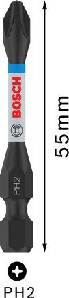 Bosch PRO Kreuzschlitz-Schlagbit PH2 55 mm.