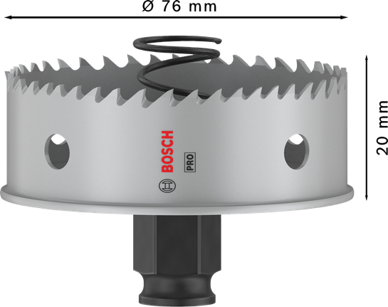 Bosch PRO Sheet Metal PC Plus Lochsäge 76 mm für Metall.