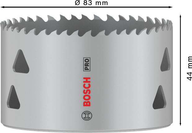 Bosch PRO Multimaterial-Lochsäge 83 mm Gewinde.
