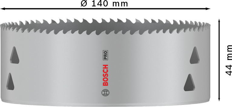 Bosch PRO Multimaterial-Lochsäge 140 mm mit Gewinde.