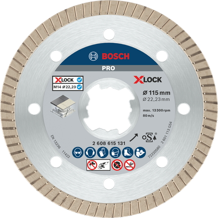 Bosch PRO Ceramic X-Lock Diamantscheibe, 115 mm.