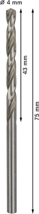 Bosch PRO Metal HSS-G 4 mm Spiralbohrer.