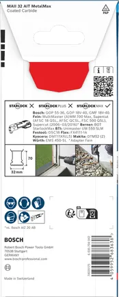 Bosch 32×70 mm MetalMax Tauchsägeblatt.