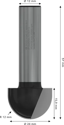 Bosch PRO Fräserkernkasten R12, Schaft 12 mm.