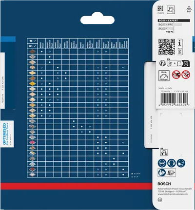 Bosch EXPERT Edelstahl-Akku-Kreissägeblatt-Verpackung.