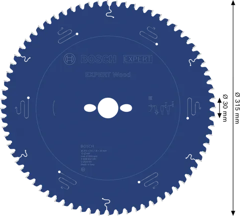 Bosch EXPERT Wood Kreissägeblatt 315 mm, 72 Zähne.