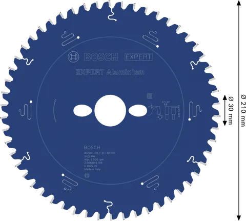 Bosch EXPERT Aluminium-Kreissägeblatt, 210 mm Durchmesser.