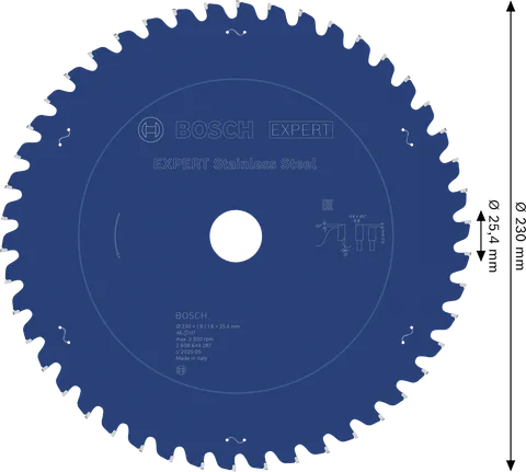Bosch EXPERT Edelstahl-Kreissägeblatt 230 mm.