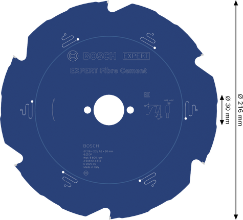 Bosch EXPERT Kreissägeblatt für Faserzement 216 mm.