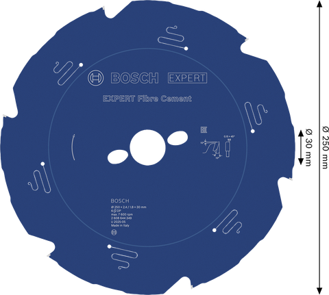 Bosch EXPERT Kreissägeblatt für Faserzement, 250 mm.