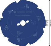 Bosch EXPERT Kreissägeblatt für Faserzement 254 mm.