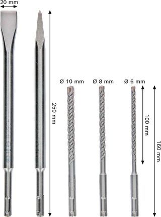 Bosch PRO SDS plus-4C Meißel- und Bohrerset, 5-tlg.