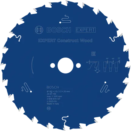 Bosch EXPERT Construct Wood Kreissägeblatt, 24 Zähne.
