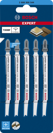 Bosch EXPERT Hartholz 2-seitig sauber T308BF Stichsägeblatt-Set.