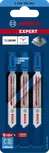 Bosch EXPERT Tough Metal T118EHM Stichsägeblätter, 3er-Pack.