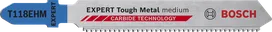 Bosch EXPERT Tough Metal T118EHM Stichsägeblatt zum Schneiden von Metall.