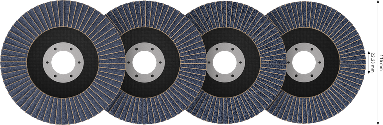Bosch X451 Fächerscheiben-Set 115 mm T29, verschiedene Körnungen.