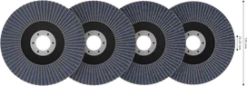 Bosch X451 Fächerscheiben-Set 125 mm, verschiedene Körnungen.