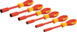 Bosch VDE Steckschlüsselsatz, 6-teilig, isolierte Griffe.