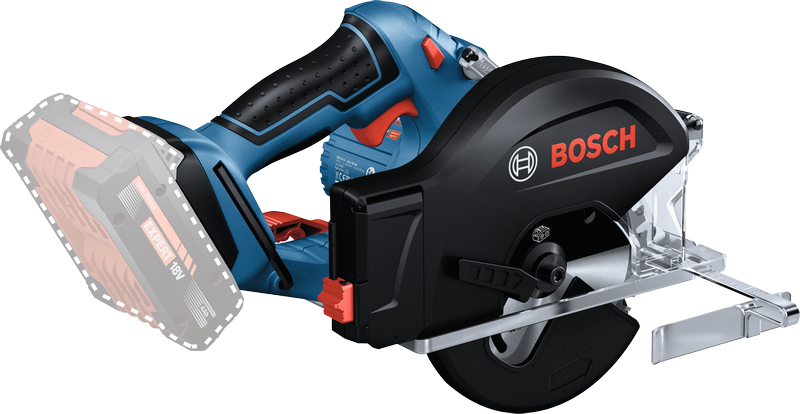 Bosch GKM 18V-50 Akku-Kreissäge zum Schneiden von Holz.