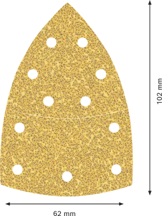 Bosch EXPERT C470 Schleifpapierblatt 102x62 mm mit 11 Löchern.