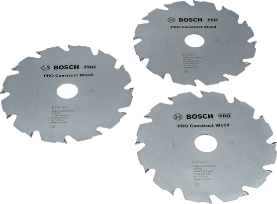 Bosch PRO Construct Holz-Kreissägeblatt 190 mm 3er-Pack.