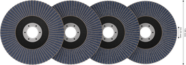 Bosch X451 Fächerscheiben-Set 125 mm zum Metallschleifen.