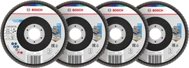Bosch X451 Fächerscheiben-Set 125 mm für das Schleifen verschiedener Materialien.