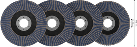 Bosch X451 Fächerscheiben-Set 115 mm, verschiedene Körnungen.