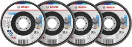 Bosch X451 Fächerscheiben-Set 115 mm, verschiedene Körnungen.