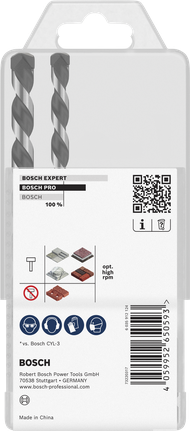 Bosch PRO HEX-5 Bohrerset für Mauerwerk und Beton.