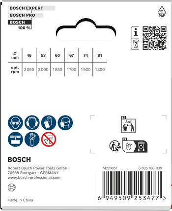 Bosch Lochsägen-Set für Holz und Trockenbau mit Dorn, 46–81 mm.