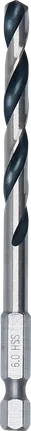 Bosch HSS-Spiralbohrer 6 mm mit HEX 1/4"-Schaft.
