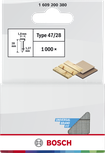 Bosch Nägel Typ 47/28, 28 mm Länge für Holzbefestigungen.