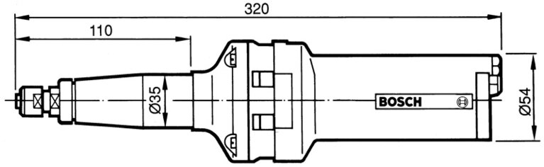 Druckluft-Geradschleifer 550 W