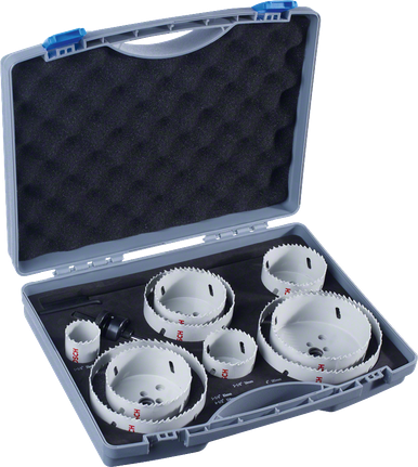 12-teiliges HSS-Bi-Metall-Lochsägenset von Bosch im Koffer.