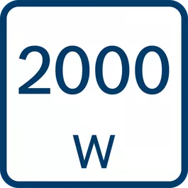 Nominelt effektoptag 2000 W 