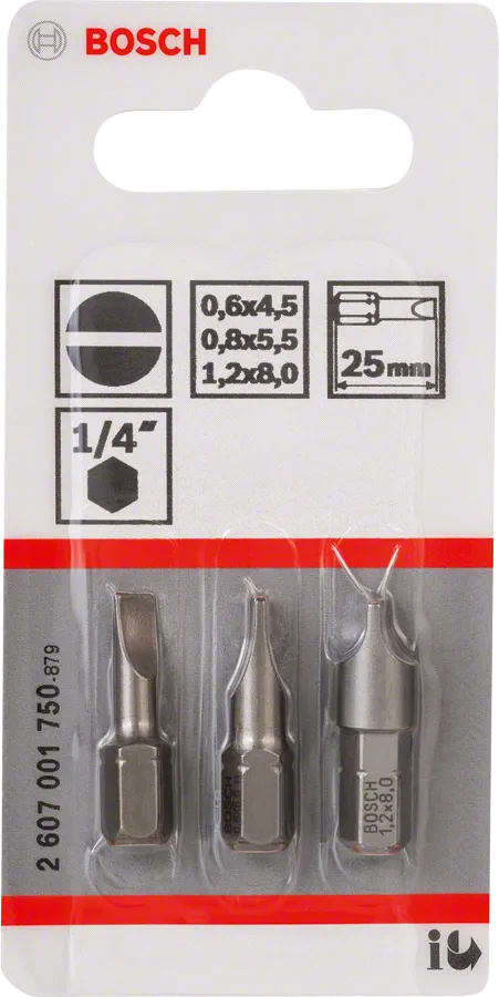 Bosch 3-delt ekstra hårdt skruetrækkerbitsæt.
